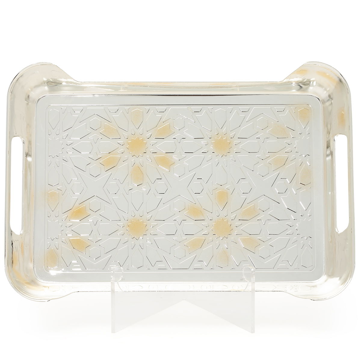 Al Saif Gallery steel topper set, 3 pieces - transparent white product image 2