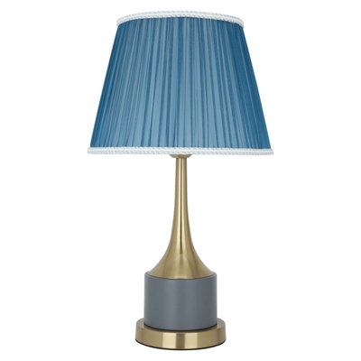 أبجورة بورسلان إديسون، بقاعدة رمادي بذهبي - أزرق product image 1