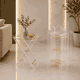 طقم طاولات اكرليك، 5 قطع - شفاف ذهبي product image 1