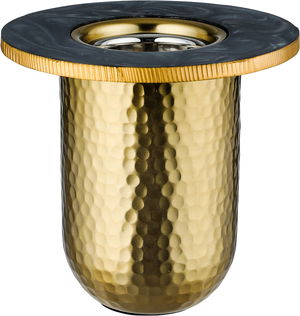 مبخرة ستانلس استيل السيف غاليري، 14x14x13 سم، أسطواني - ذهبي أسود product image