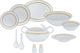 Dania Porcelain Dinner Set, 75 Pieces, Engraved - White product image 1