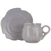 Al Saif Gallery porcelain coffee cup and saucer set, 12 pieces - grey product image 1