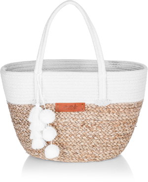 شنطة ترامس خوص السيف غاليري، 45×29 سم - ابيض product image 2