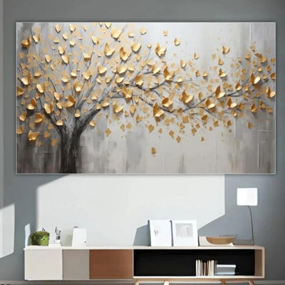 لوحة جدارية كانفس طباعة، 160×80 سم، اطار ذهبي - متعدد الالوان product image 3