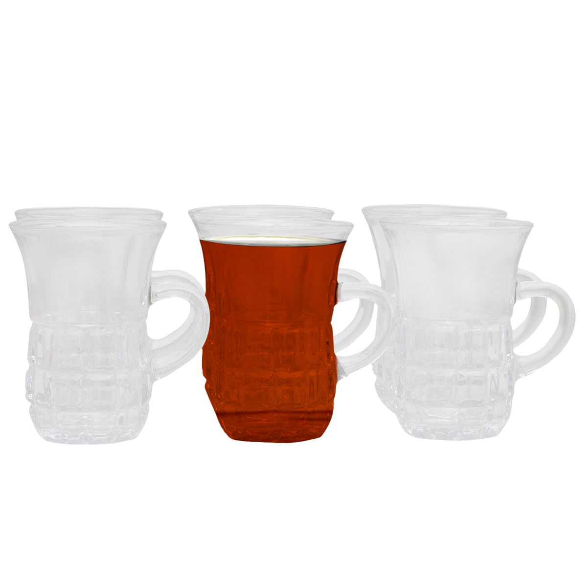 Al Saif Gallery Glass Tea Bialat Serving Set, 6 Pieces - Clear product image