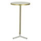 طاولة استيل السيف غاليري، 32×32×60 سم، دائري، حافة ذهبي - بيج product image 1