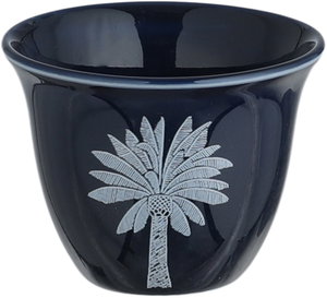 طقم فناجين قهوة سعودي بورسلان السيف غاليري، 12 قطعة، منقوش - أزرق أبيض product image 2