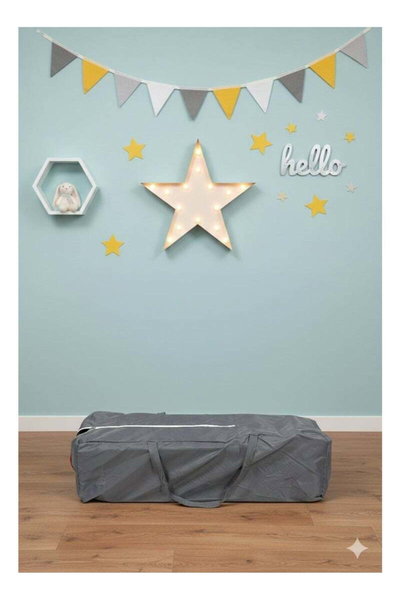 سرير اطفال فان مومنت، 100×70 سم، قابل الطي - رمادي product image 3