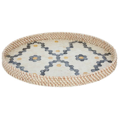 Al Saif Gallery wicker tofareya, 44 x 32 x 4 cm, oval - colored product image 2