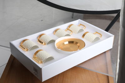 طقم فناجين قهوة مع الصحون السيف غاليري، بورسلان، 12 قطعة - بيج product image 3