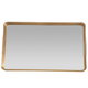 Al Saif Gallery steel serving tray with gold edges, 50 x 30 x 4 cm, medium rectangle - silver product image 1