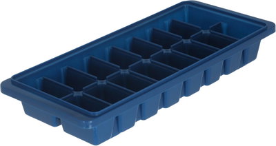 علبة مكعبات الثلج بلاستيك سيف سو، مستطيل بغطاء، 26.2×10.9×4.2 سم - أزرق product image 4