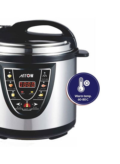 Arrow  RO-12SEC Pressure Cooker, 1600W, 12L - Silver Black product image 5