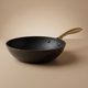 Rocky granite deep frying pan, 24 cm, with gold-black handle product image 1