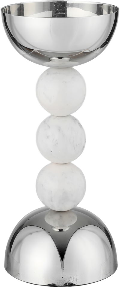 Al Saif Gallery Stainless Steel Incense Burner, 9.5x9.5x24 cm, Base - Silver product image 2