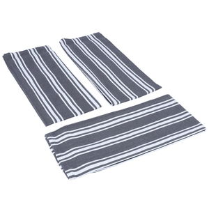 طقم منشفة فايبر السيف غاليري، 3 قطع - أبيض مع رمادي product image