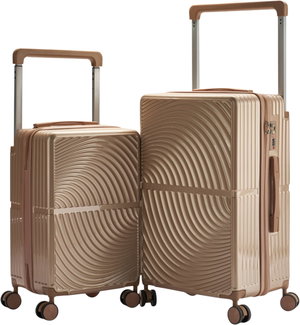 طقم شنط سفر بولي كربونات ليمرا، 20 24 بوصة، 4 عجلات، بزاوية 360 درجة، OT-9002 - ذهبي product image