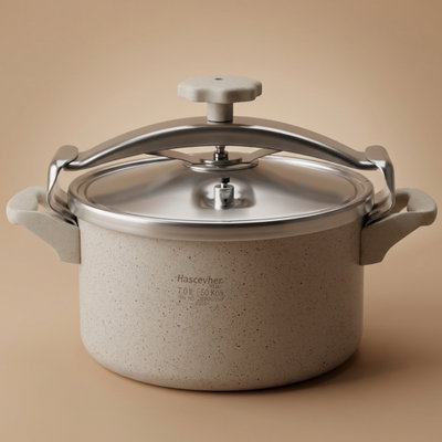قدر ضغط جرانيت هاشفير، 7 لتر - كريمي product image 1