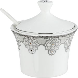 طقم سفرة بورسلان زجاج السيف غاليري، 61 قطعة، منقوش - ابيض شفاف product image 2