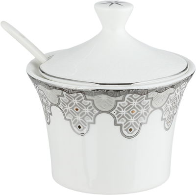 طقم سفرة بورسلان زجاج السيف غاليري، 61 قطعة، منقوش - ابيض شفاف product image 2