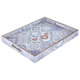 Al Saif Gallery Wood Tofareya, 39x29.5x4.3 cm, Engraved Rectangle - Light Blue product image 2