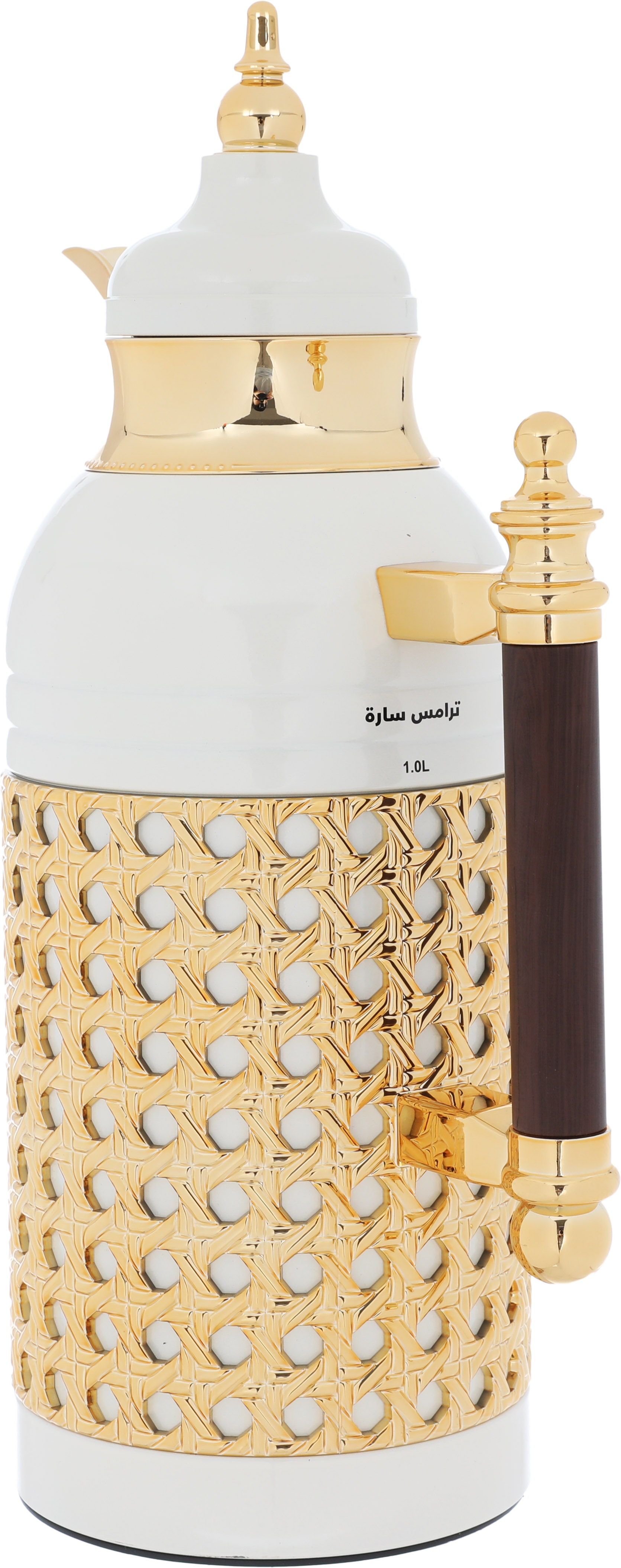 Al Saif Gallery Steel Thermos Set, 1 Liter, 2 Pieces - Golden White product image 2
