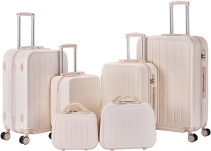 Limra LMA-1410 Limra ABS Luggage Set, 6 Sizes, 4 Wheels, 360 Degree Rotating - Beige product image