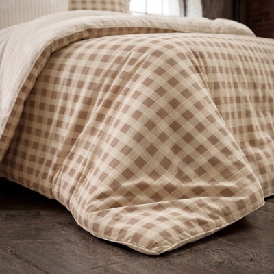 طقم لحاف سهام قطن، 4 قطع، نفر ونص، 225x170 سم - بيج product image 4