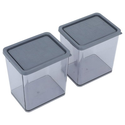 صندوق تخزين بلاستيك السيف غاليري، 2 قطعة - رمادي product image 2