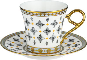 طقم فناجين قهوة تركي مع صحون بورسلان السيف غاليري، 12 قطعة، 90 مل - متعدد الالوان product image 2