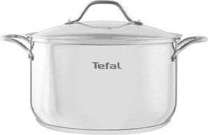 Tefal Stainless Steel Saucepan with Glass Lid, 28 cm - Silver product image 2