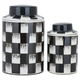 طقم مزهرية بورسلان السيف غاليري، 20/25 سم - ابيض اسود product image 1
