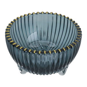 Al Saif Gallery Glass Plate, 9.5X9.5X5.6 Cm, Round - Dark Blue product image 2