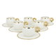 Al Saif Gallery ceramic Arabic coffee cups set, 12 pieces - golden yellow product image 3