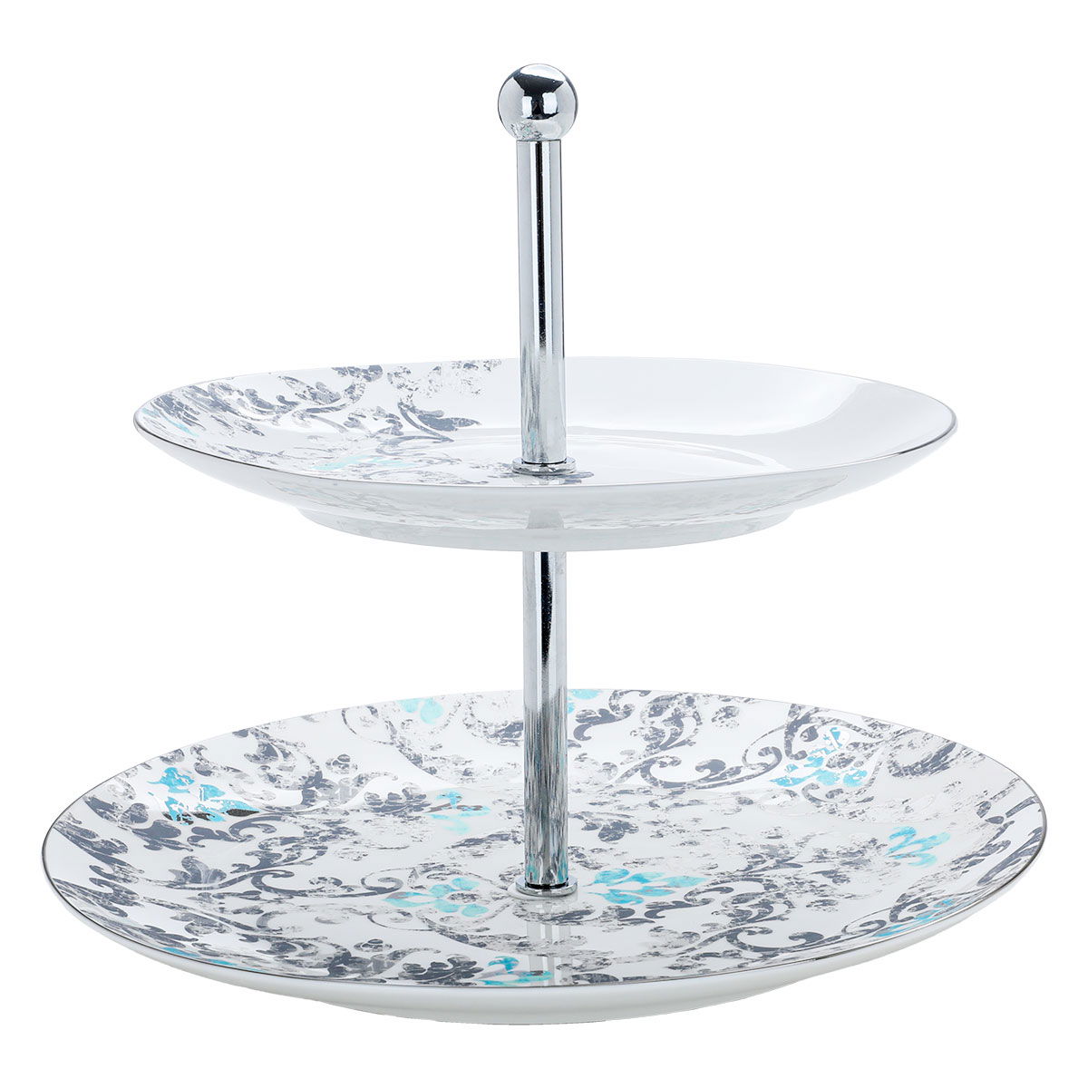 Al Saif Gallery Porcelain Serving Stand, 2 Levels - White product image 1