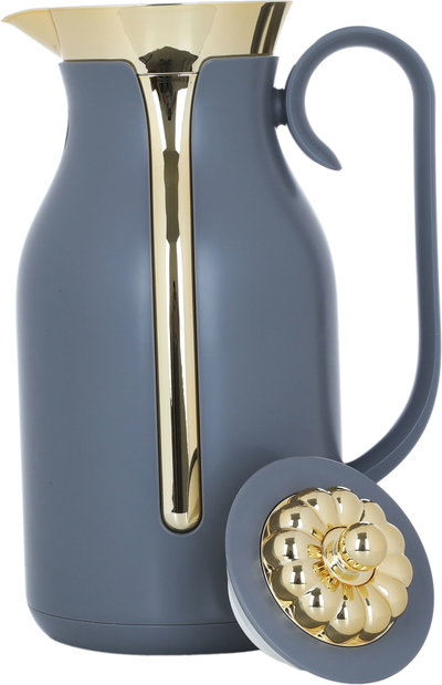Timeless Rahal Thermos, 1 liter, thermal glass inner container, plastic outer shell - golden gray product image 5