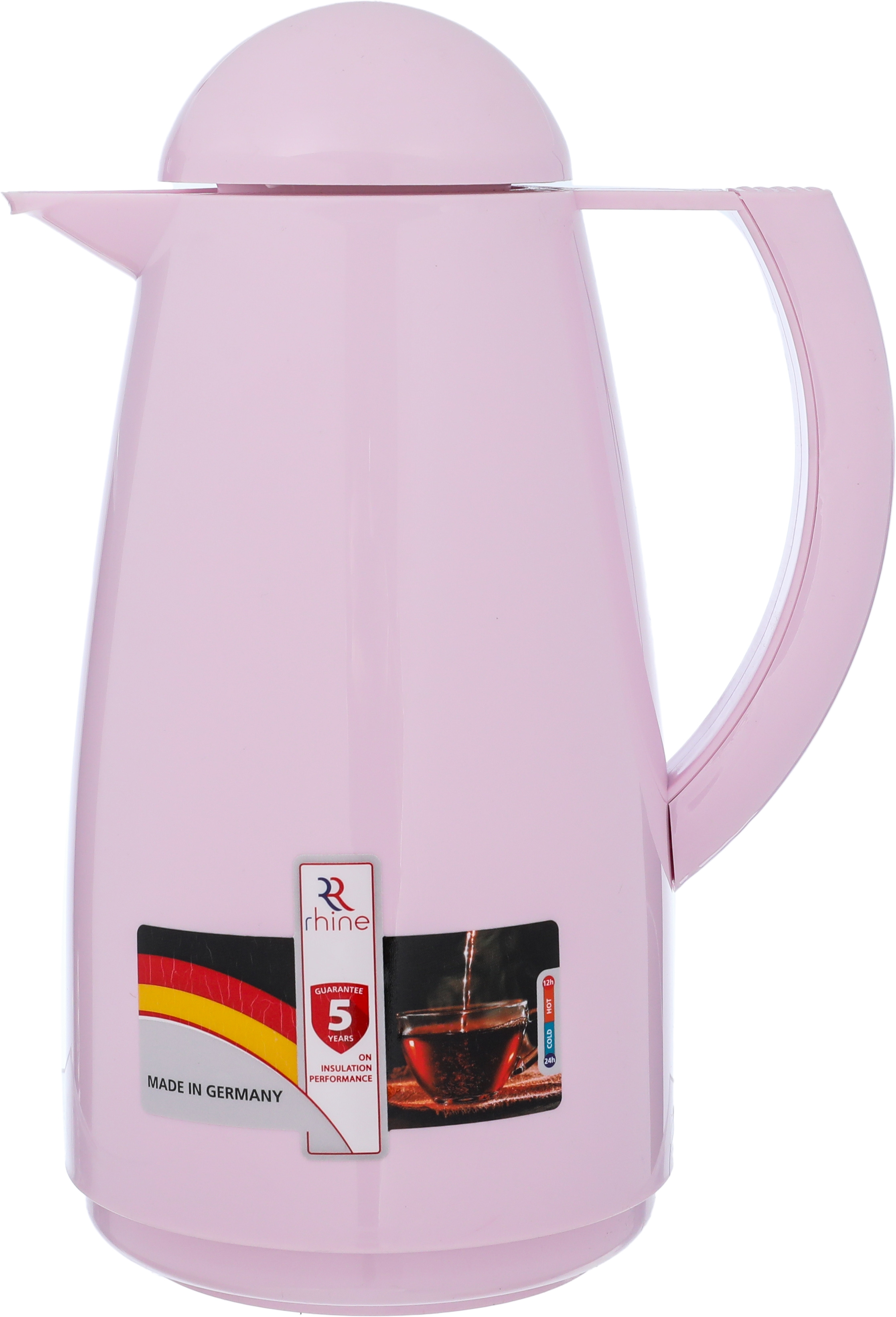 Alrhine Marcotec Thermos, 1 liter, glass inner container, plastic outer shell - pink product image