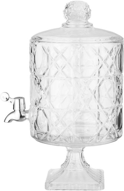 Al Saif Gallery Glass Drink Dispenser, 20x20x40 cm, Base, Lid - Transparent product image 3