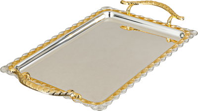 طقم طوفريات ستانلس ستيل السيف غاليري، 3 قطع، مقبض معدني - فضي ذهبي product image 2