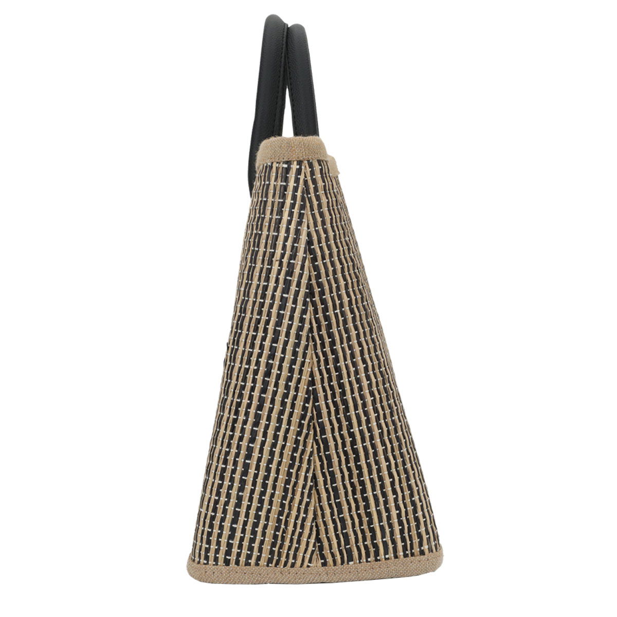 Al Saif Gallery wicker thermos bag, 39 x 31 cm - black beige product image 3