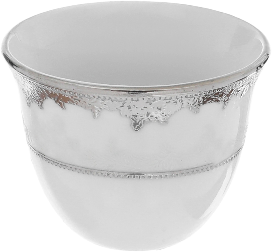 طقم سفرة بورسلان ريدج، 110 قطعة - ابيض فضي product image 5