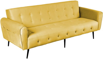 كنبة سرير مونتيلا خشب سويدي باك كومفورت، 190x70x90 سم، قماش مخمل - ذهب product image 1