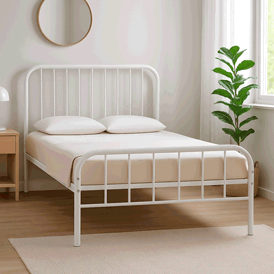 سرير حديد، 40×120×190 سم - أبيض product image 1