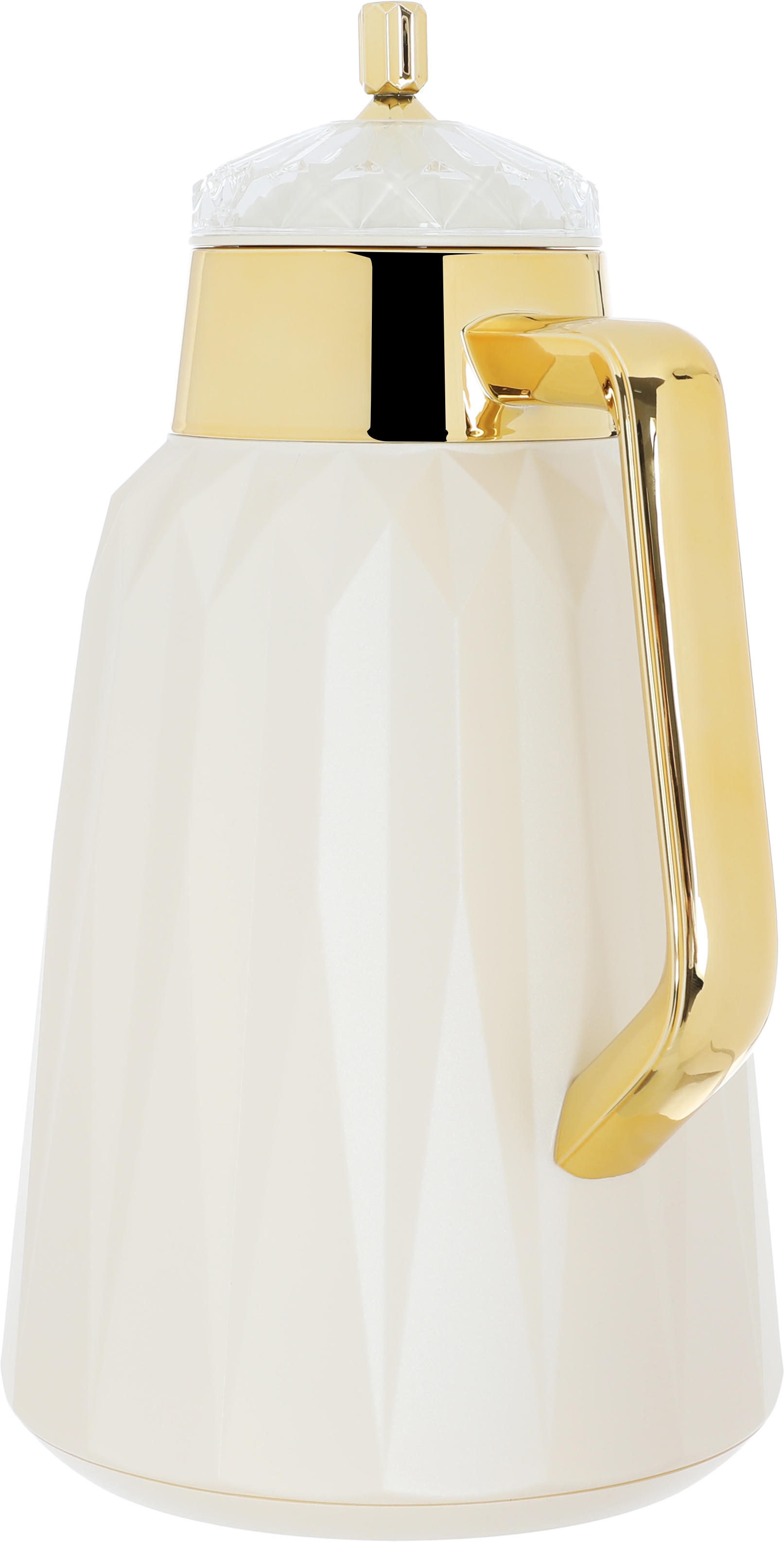 Al Saif Gallery Lamia thermos set, 1 liter, 3 pieces, tofariya, thermal glass inner shell, plastic outer shell - pearl gold product image 6