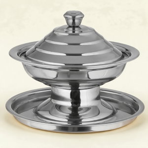 تمرية بغطاء ستانلس ستيل السيف غاليري، 16 سم، سادة - فضي product image