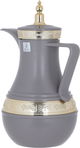 Al Saif Gallery Amal thermos set, 1/1 liter, 2 pieces, thermal glass inner shell, plastic outer shell - Cappuccino product image 8