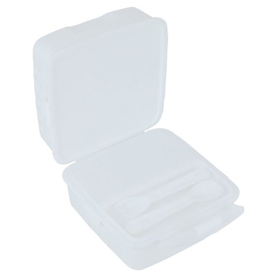 حافظة طعام بلاستيك تيتيز، 14×14×10 سم، 0.8 لتر، مربع - أبيض product image 4