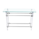 مدخل استقبال اكريليك زجاج، 80×140×40 سم - فضي شفاف product image 3