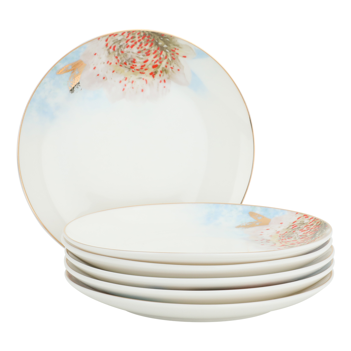 Al Saif Gallery Porcelain Cake Serving Set, 9 Pieces - White product image 4