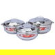 طقم حافظات طعام استيل ماكسيما، 3 قطع - فضي product image 1